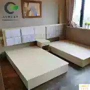 Trùng Khánh khách sạn nội thất thành một bộ đầy đủ của bộ tiêu chuẩn phòng lanh bộ căn hộ giường đơn khung tủ quần áo tủ TV - Nội thất khách sạn