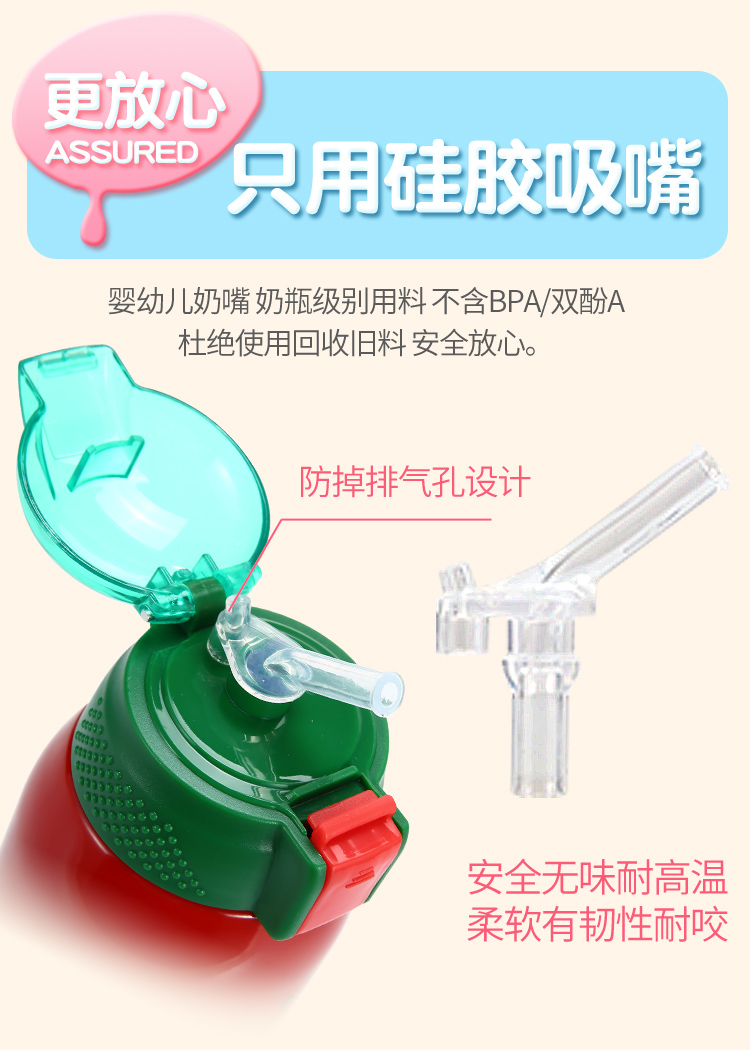 Cốc cách nhiệt cho trẻ em với ống hút dùng hai lớp mẫu giáo chống rơi cho trẻ em nồi cách nhiệt cho nam và nữ - Tách cốc nước lọc