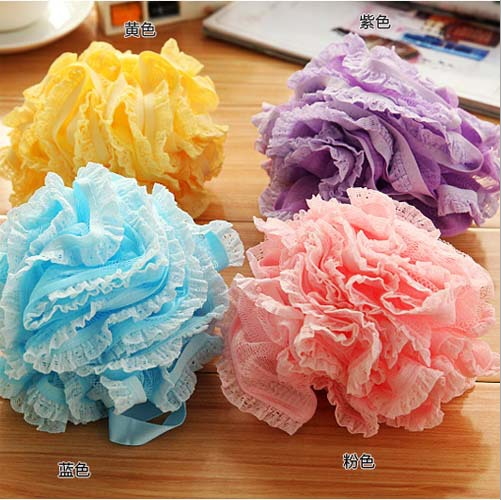 South Korea imports lace bath ball bathroom bath can hang bath ball bath flowers