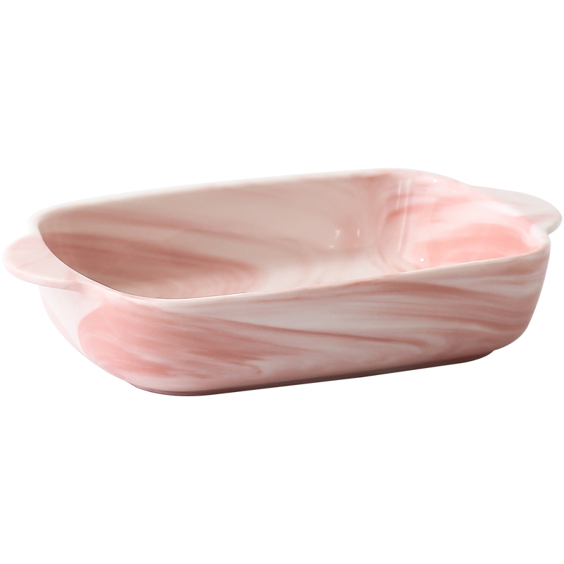 Marble ceramic deep expressions using western dishes Nordic creative household ears baked cheese paella pan of bread and butter
