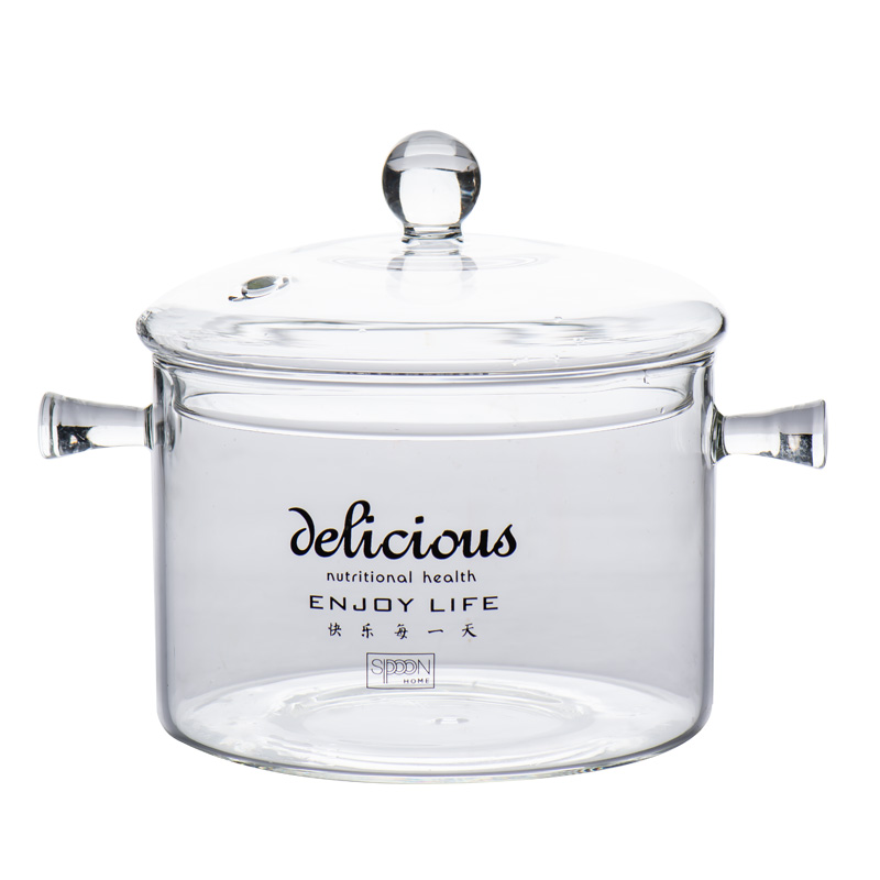 Household high borosilicate glass pot soup ears electric TaoLu gas soup pot fire heat to hold to high temperature pot stew