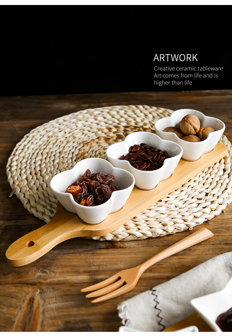 Ceramic small dishes to try dish space the nut plate snack plate Nordic dessert fruit sauce bowl is easy adjustment