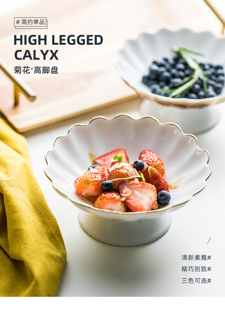 Chinese best compote ceramic compote snack 'lads' Mags' including nuts, Japanese tea tray basket gong bowl of fruit tray for Buddha