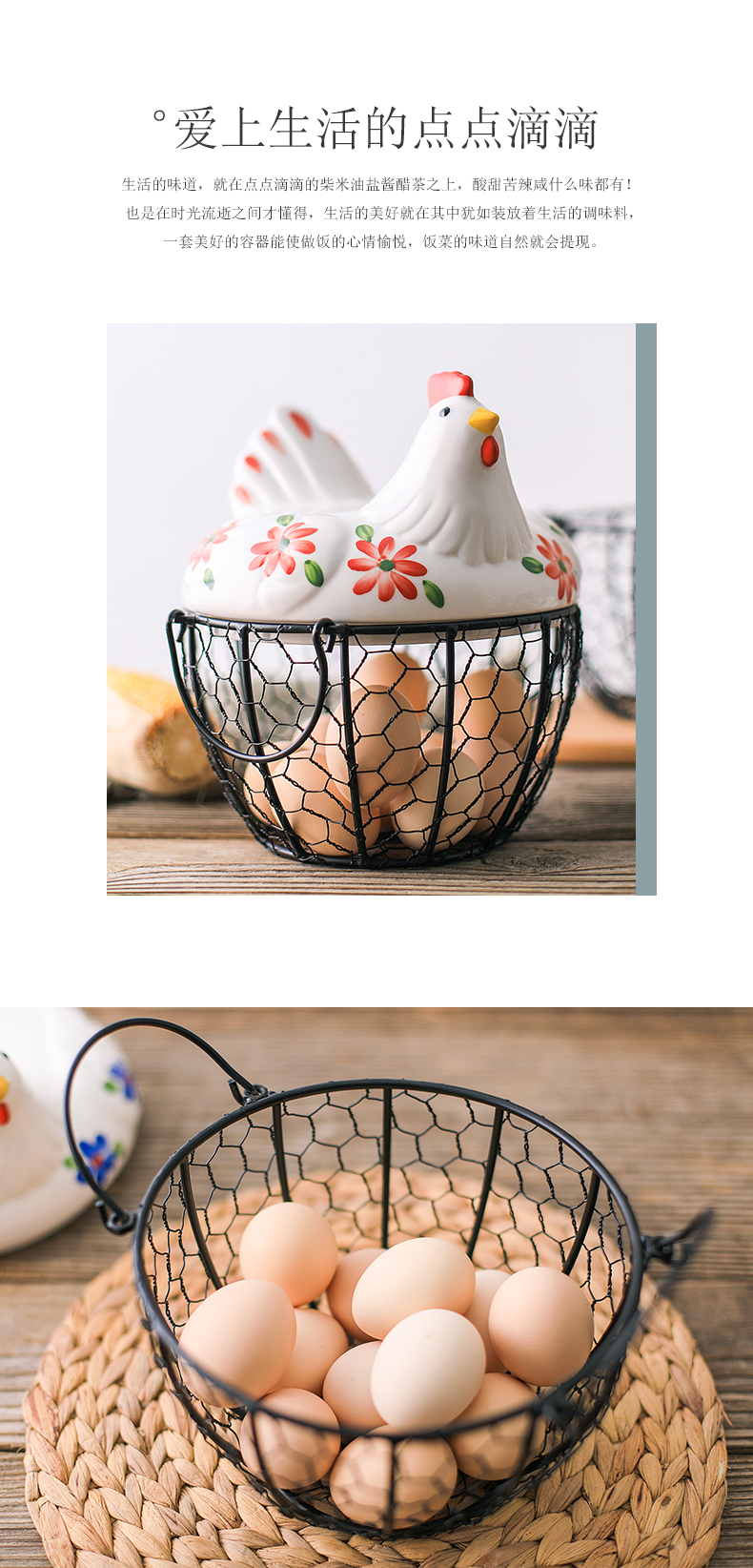 An Egg basket of fruit basket of garlic potatoes sundry blue ceramic kitchen decorating ideas the hen to receive iron basket