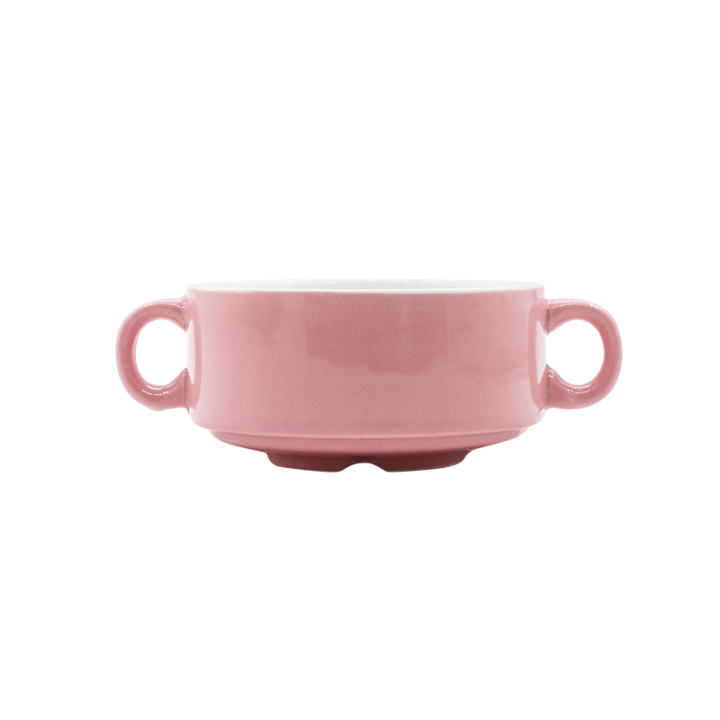 Ceramic ears porridge bowl of steaming roast bowls of stew household soup bowl of soup bowl pudding dessert salad bowl bowl restaurant porcelain cup