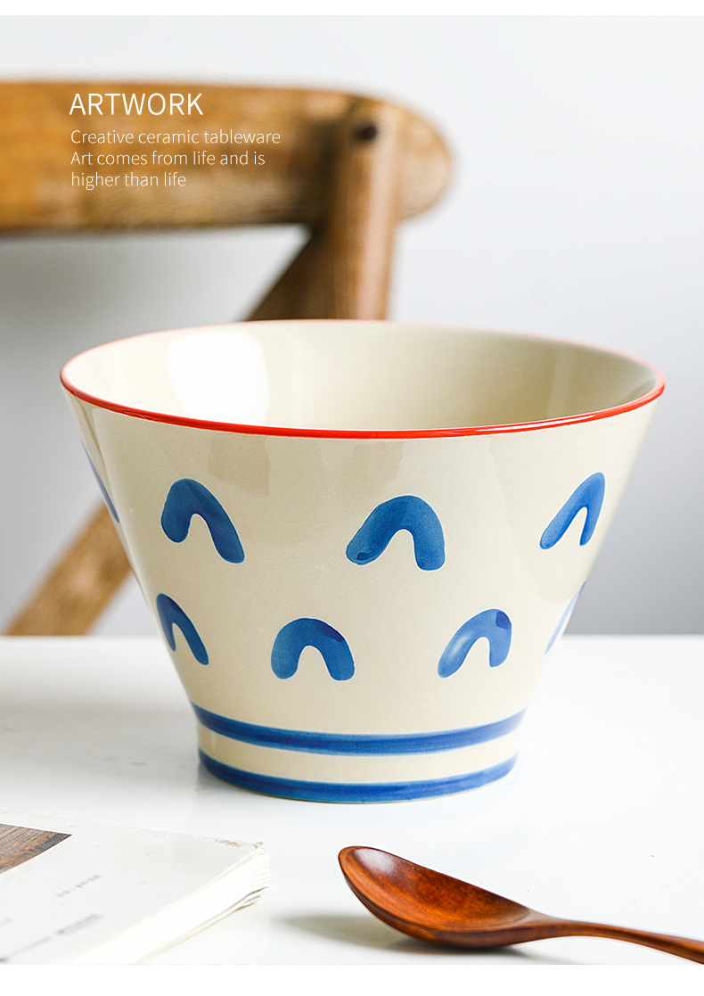 Japanese ramen rainbow such as bowl with a large mercifully rainbow such use ceramic bowl bowl of soup bowl rainbow such to use a single big rainbow such as bowl hat to horn