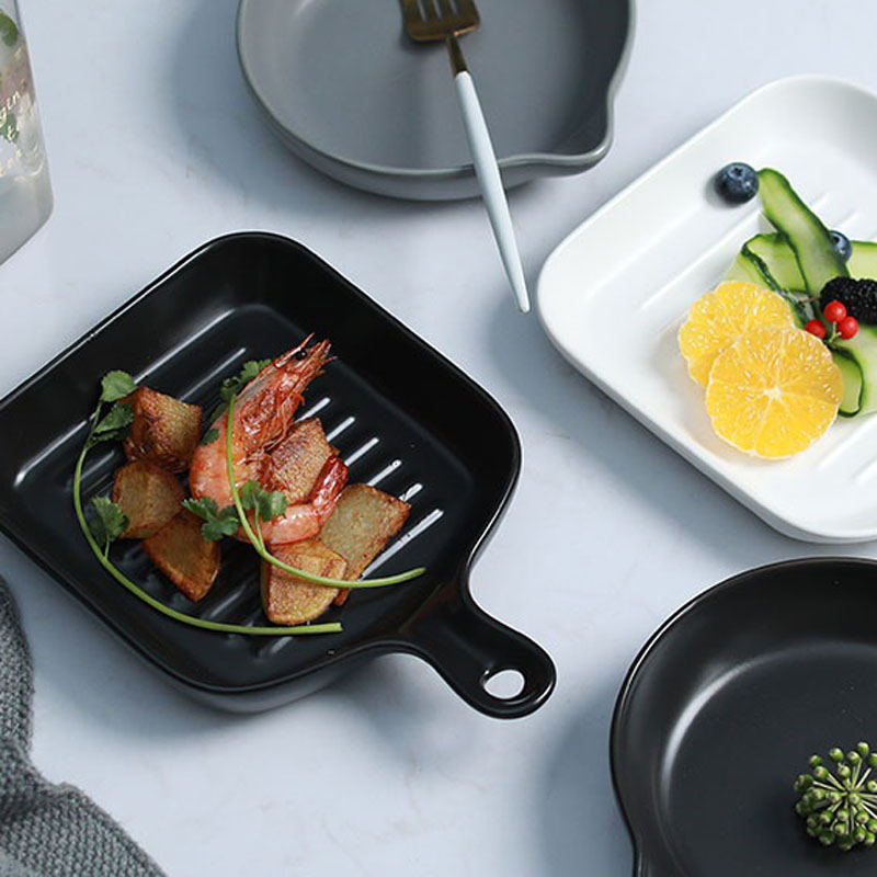 The Nordic idea web celebrity oven for baking plate ceramic household with handle western tableware ins 0