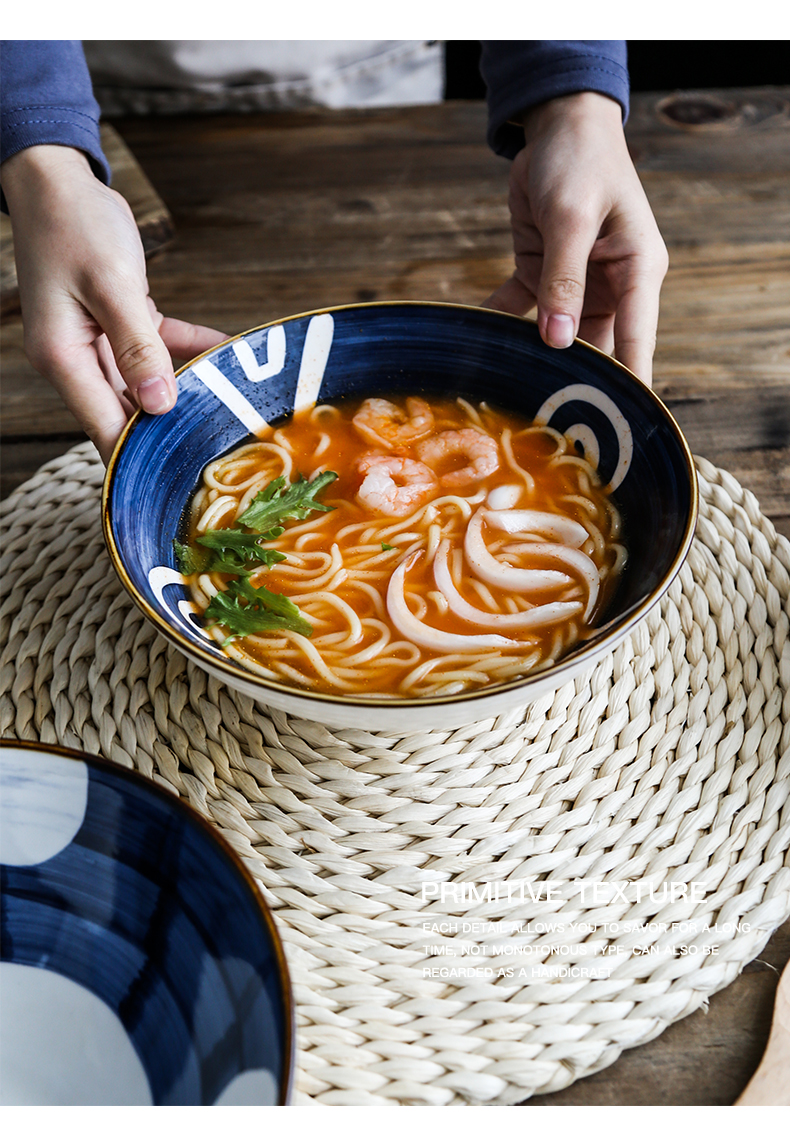 Japanese rainbow such use household individual creative hat to bowl of ceramic tableware web celebrity eat noodles bowl of sweet soup bowl salad bowl