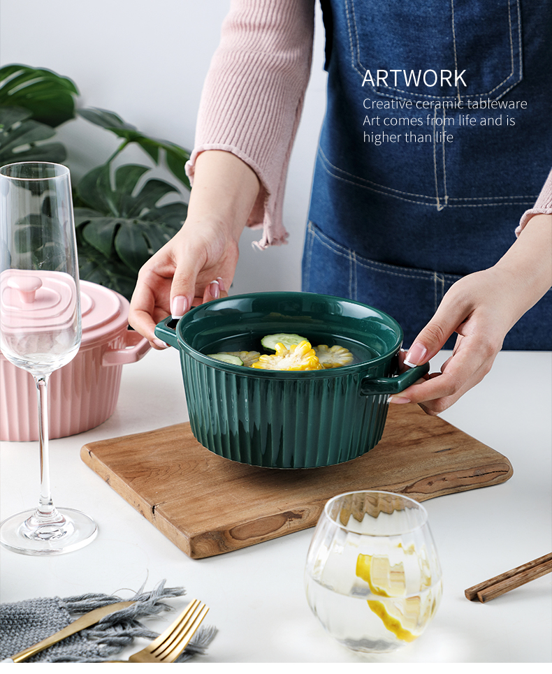 Always with a lid and lovely ears with cover rainbow such use large students rainbow such use ceramic Bowl of soup Bowl such as always