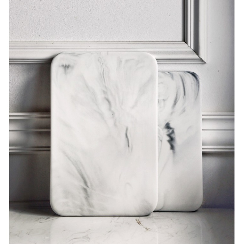 Jingdezhen marble plates European ceramic tray dish food dish pastry bread board rectangular tray