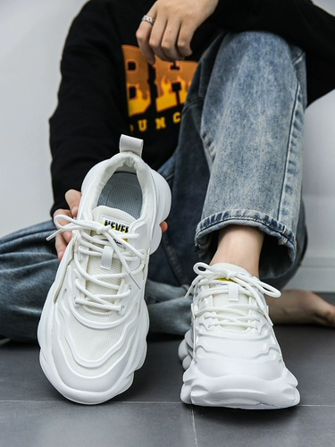 Универсальная спортивная летняя дышащая черная повседневная обувь для отдыха на платформе