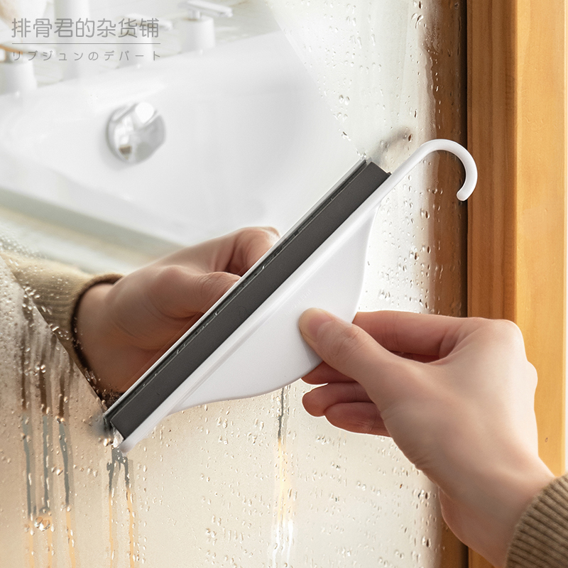 Mini-wiper hand washing desk glass dressing room Japanese countertop cleaning brush plate mirror defogator can be hung