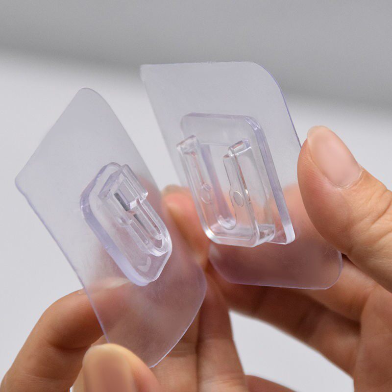 Primary-secondary sticker powerful viscose self-adhesive back adhesive free of punch home transparent hanging buckle hook invisible no-mark buckle universal-Taobao