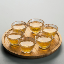 Small tea cup heat resistant glass small mug single 6 only qigfu tea cup tasting masters cup day-style small number home