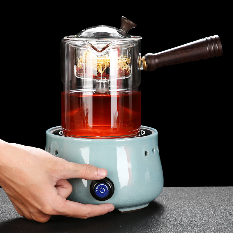 RenXin glass steam boiling tea pot cooking automatic tea stove'm electric teapot TaoLu household utensils suits for