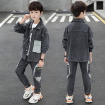 Childrens clothing boys autumn jeans set 2021 new childrens autumn children Spring and Autumn boys handsome Leisure