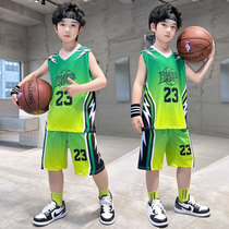 Childrens Summer Dress Clothes Boys Summer Sports Basketball Clothes for Children Summer Handsome Dry Clothes