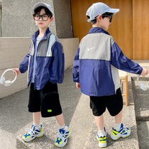 Boys sun - protected clothes and sunscreen clothes 2022 new childrens breathable coat tide in the summer of big children