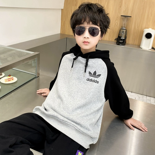 Tide, детская базовая приятная телу толстовка для мальчиков, осенняя, коллекция 2022, свободный крой, в западном стиле