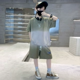 Детская летняя одежда, летний тонкий комплект для мальчиков, подходит для подростков, короткий рукав