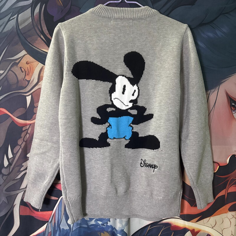 Spring Couple's Light Luxury Sweater Trendy Brand Letter Mouse Crew Neck Knitwear Unisex Casual Base Shirt Top