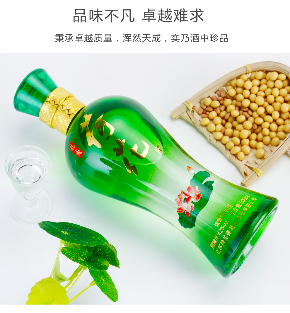 龙瓷荷花酒42度浓香型6瓶