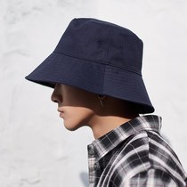Big eaves fishermans hat male large size Korean version of Joker Tide brand summer double-sided sun hat Japanese basin hat Sun sunscreen female