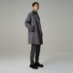 PEACEBIRD Men's Outlet Winter Mid-Length Woolen Coat Fashion Contrast Color Double-sided Woolen Coat Trend