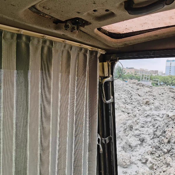 Excavation curtain track with bending bus van Business car park can paste curtain slide track