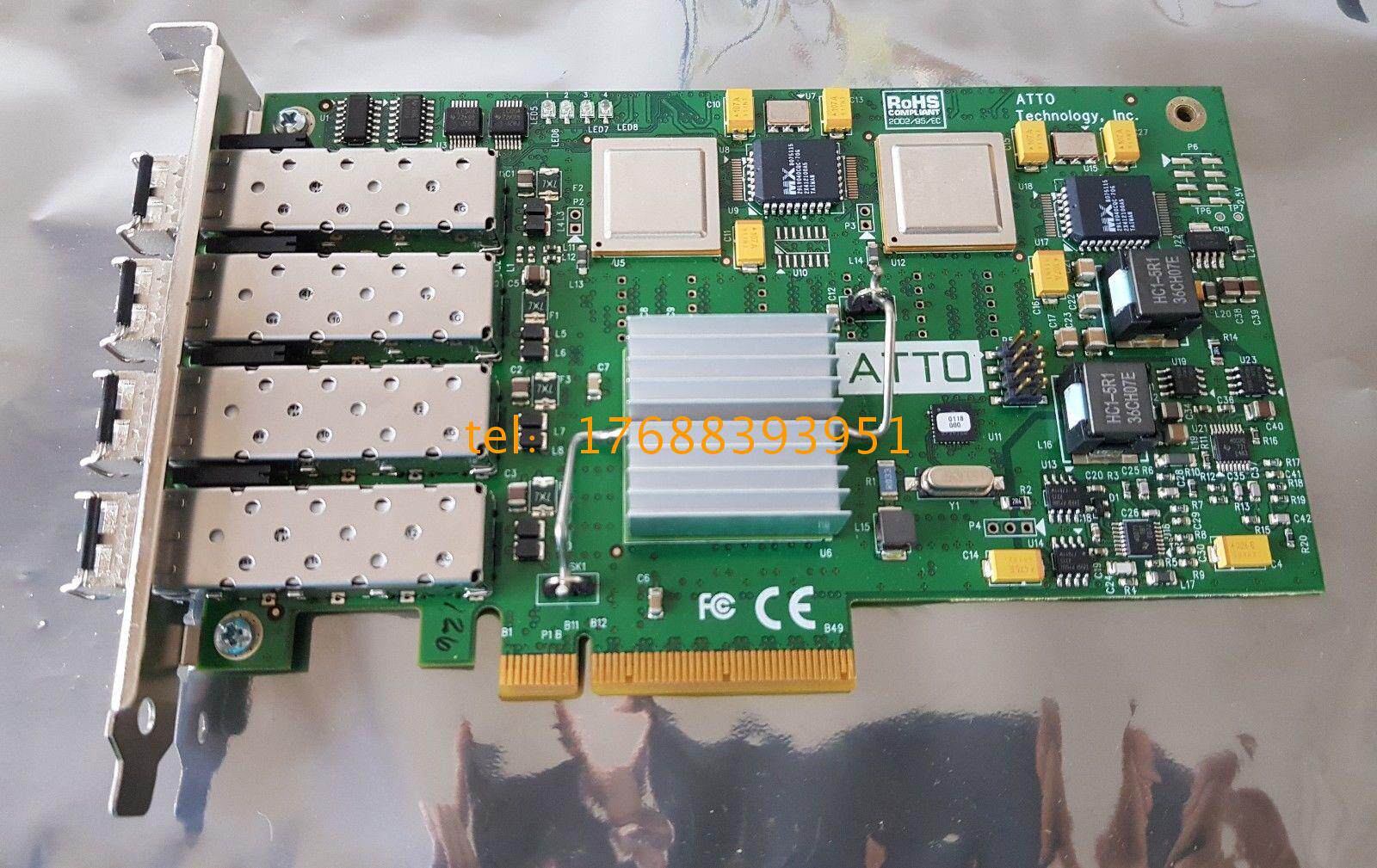 Original ATTO Celerity FC44ES 4-port PCI-E 4G HBA channel card supports MAC Apple