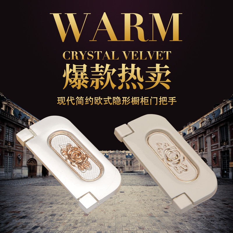 Zinc alloy matte black cabinet door handle American simple European Asian drawer furniture hardware door handle