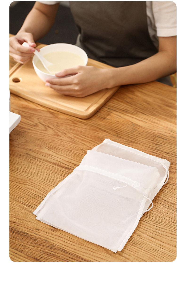 FaSoLa Sac à lait de soja 100 mailles / 2 pièces Tamis à jus de gaze, sac filtrant haute densité