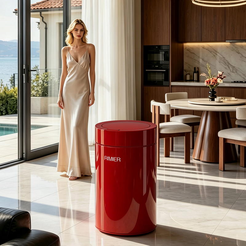 Living Room Trash Can for Home Use 2026 New Model Bedroom Trash Bin with Lid Kitchen Bathroom Stainless Steel Large Capacity Wastebasket Living Room Trash Can for Home Use 2026 New Model Bedroom Trash Bin with Lid Kitchen Bathroom Stainless Steel Large Capacity Wastebasket