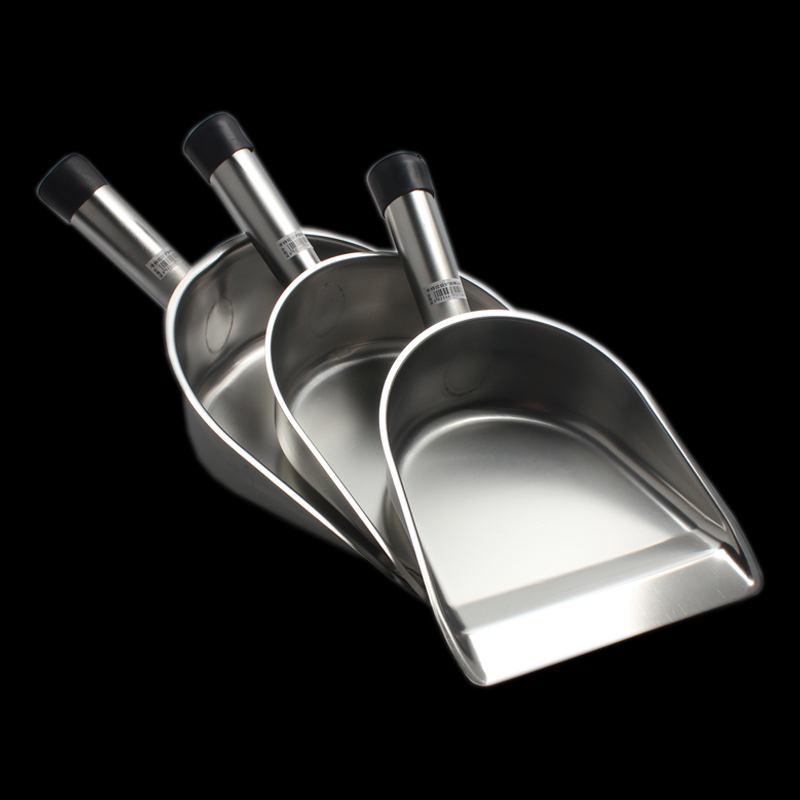 Thickened non-magnetic square stainless steel ice shovel flat bottom powder shovel Supermarket grain rice King size grain multi-purpose shovel