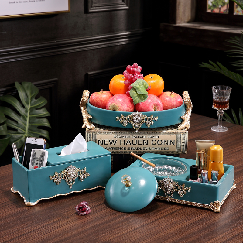 European-style fruit plate home personality creative living room high-end luxury coffee table fruit plate decorative dried fruit plate American set