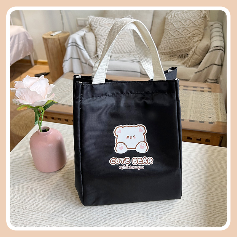 Lunch box handbag insulation bag Japanese cute aluminum foil thickened work bag lunch bag handbag
