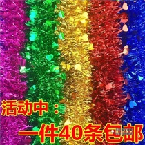 Venue living room rainbow ribbons sequins fruit basket bag decorations new year new house ribbons garland