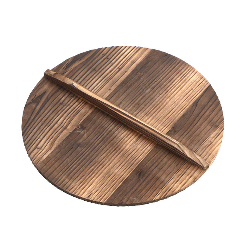 Cedar lid handmade wood 32cm 32cm 34cm 36cm 36cm old home frying pan wood lid-Taobao