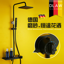 German shower shower suit hanging wall-style toilet bathroom full copper spray head home flower wine black bath constant temperature