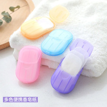 Travel Portable Soap Sheets Carry-on Children Disposable Sheets Outdoor Tours With Box-Mounted Petals Soap Sheets Wash