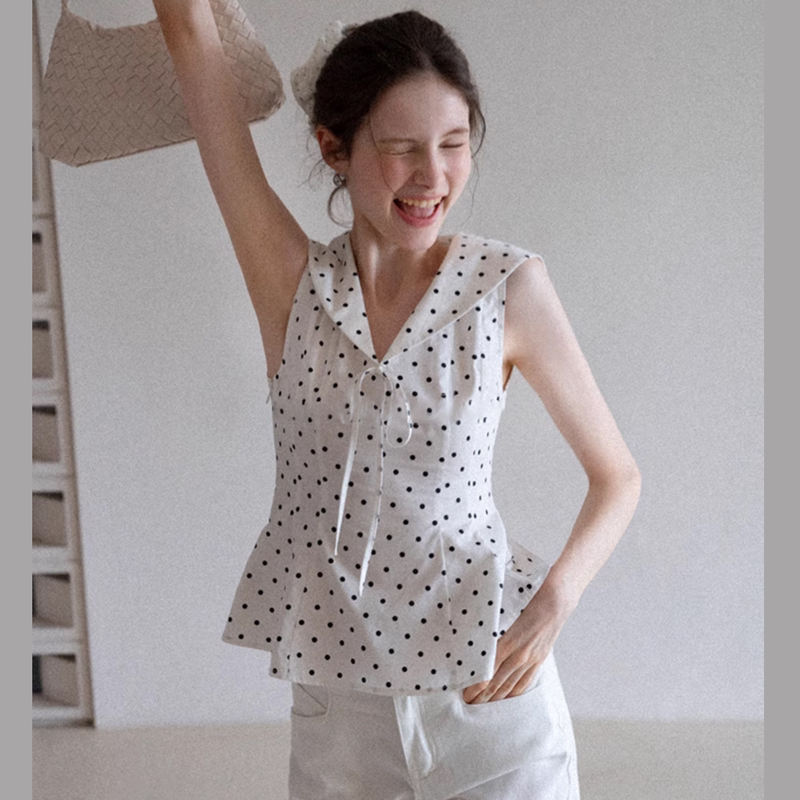 692《Stars and Dots》Video Tutorial: Little Red Leaf Paper Pattern for Navy Collar Small Top Clothing Paper Pattern Cutting Diagram