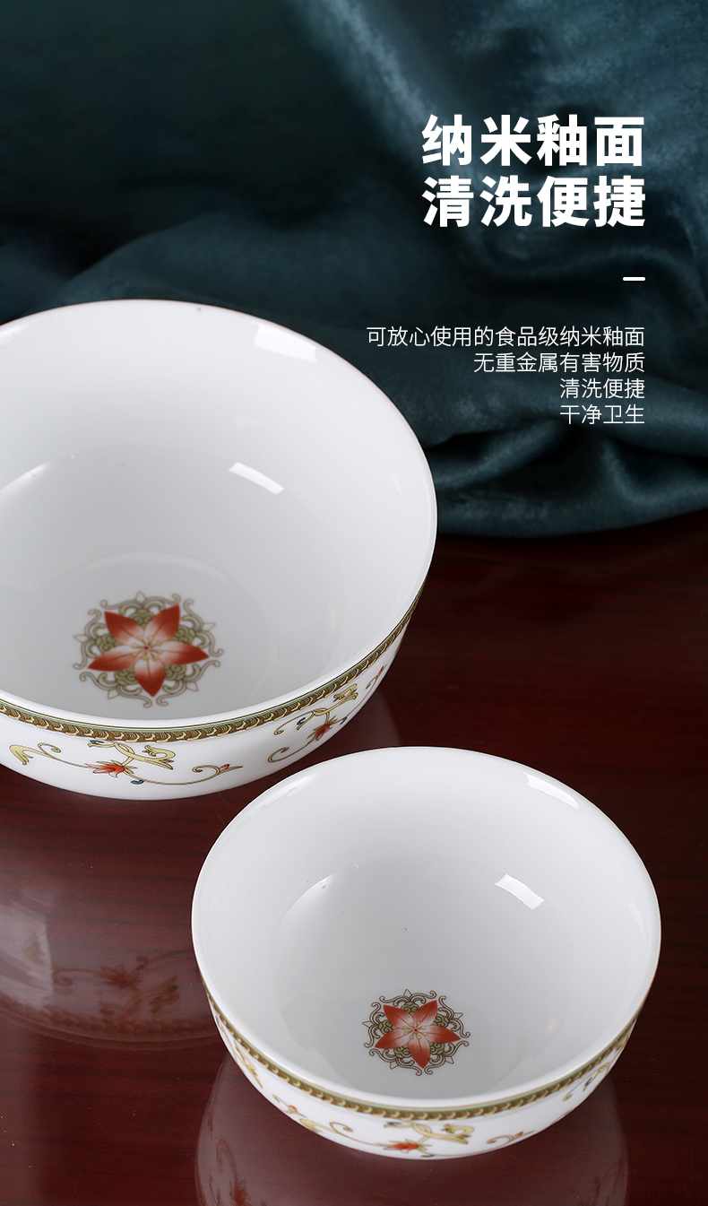 Jingdezhen official flagship store red Chinese porcelain tableware waves dishes suit home dishes combine your job