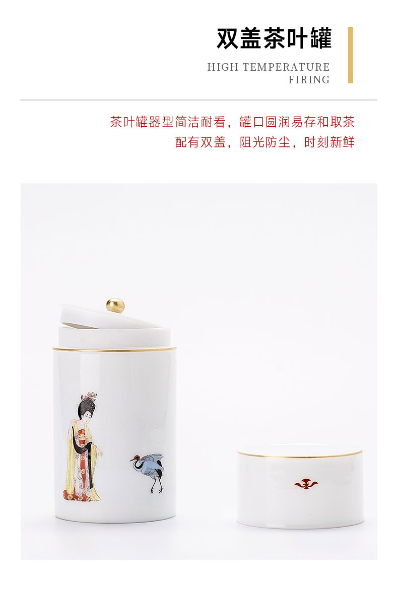 Jingdezhen flagship store manual hand - made thin foetus tureen of pottery and porcelain teacup single tea tea set suits for domestic high - grade