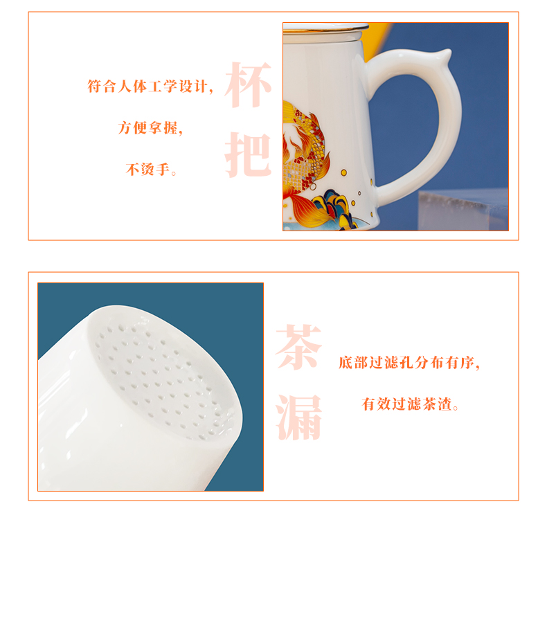 Jingdezhen flagship store of the classic design tide) move with cover of pottery and porcelain keller