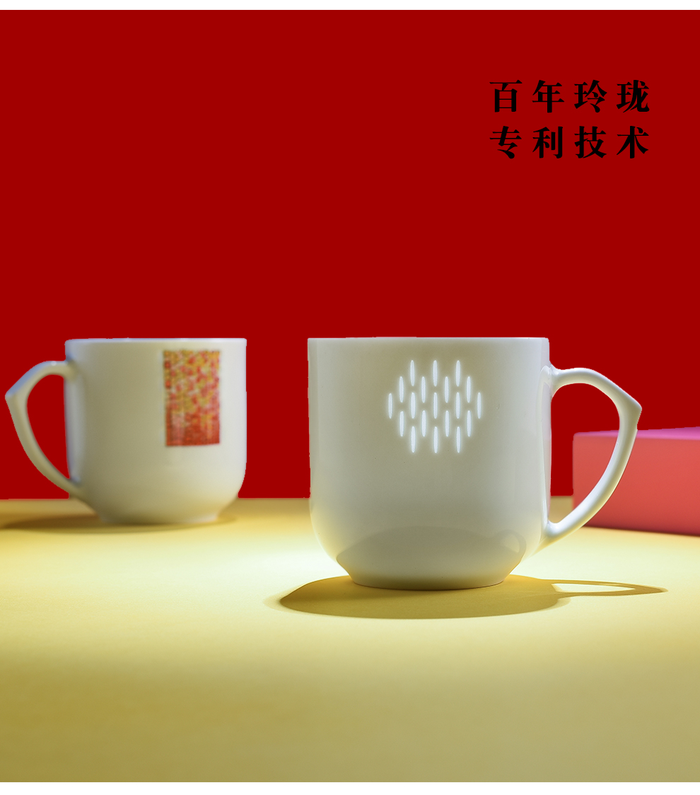 Jingdezhen flagship creative ceramic mugs large capacity domestic children ultimately responds a cup of pure and fresh and contracted can be customized