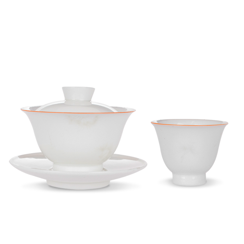 Jingdezhen ceramic three official flagship store only tureen suit household kung fu tea tea tea cups, cups