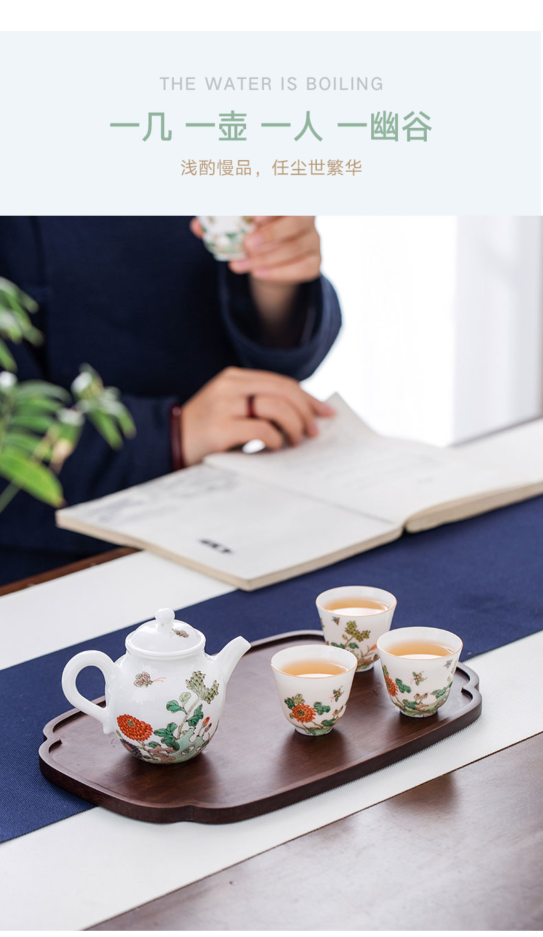 Jingdezhen ceramic recent official flagship store kung fu tea set the teapot tea set of the sample tea cup