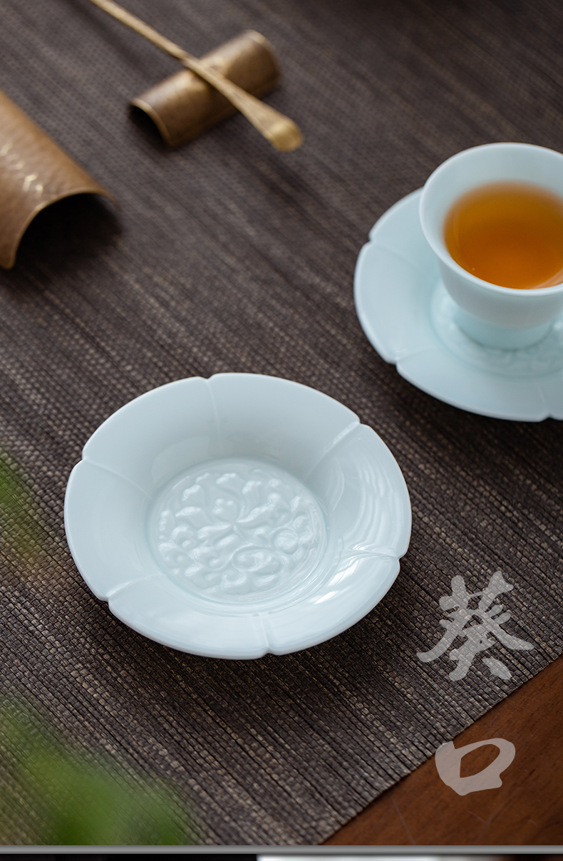 Jingdezhen flagship store manual its shadow green tea tureen suit the teapot tea sample tea cup set of gift giving