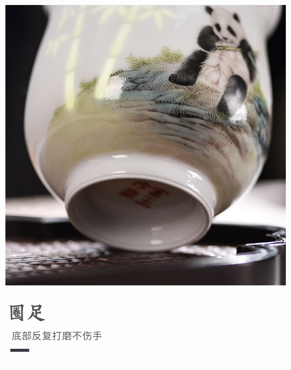 Jingdezhen flagship store of Chinese style new bamboo report peaceful ceramic hand - made color and exquisite collection master cup sample tea cup tea cups