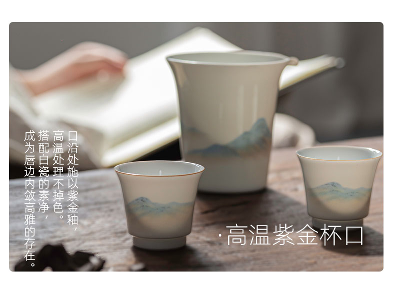 Jingdezhen huan creek tureen ceramic package box contains the tea sets of household gift business office tea tureen